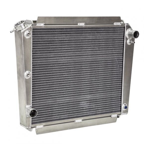 Coyote Swap Aluminum Radiator w/Auto Trans Cooler, 66-77 Ford Bronco